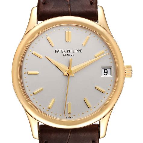 1996 patek philippe calatrava in yellow gold|Patek Philippe Calatrava gold.